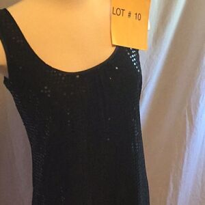 Sleeveless sequined party dress in size 2 black